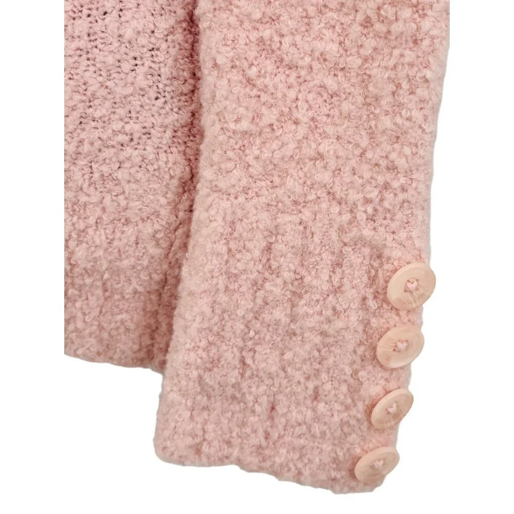 VTG Victoria’s Secret Blush Pink Textured V-Neck Sweater S | Coquette Balletcore - Picture 5 of 12